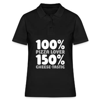 Pizza - Frauen Polo Shirt - Schwarz - Vorne - Ailine (174cm)