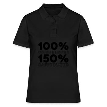 Kaffee Cafe - Frauen Polo Shirt - Schwarz - Vorne - Ailine (174cm)