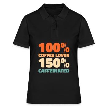 Kaffee Cafe - Frauen Polo Shirt - Schwarz - Vorne - Ailine (174cm)