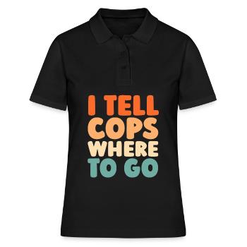 Notruf Leitstelle Einsatzzentrale - Frauen Polo Shirt - Schwarz - Vorne - Ailine (174cm)