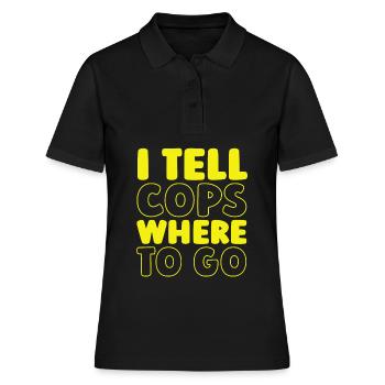 Notruf Leitstelle Einsatzzentrale - Frauen Polo Shirt - Schwarz - Vorne - Ailine (174cm)