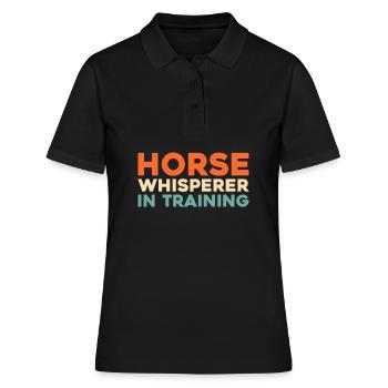Cheval Cheval Cheval Chuchoteur de Cheval - Polo Femme - noir - Devant - Ailine (174cm)