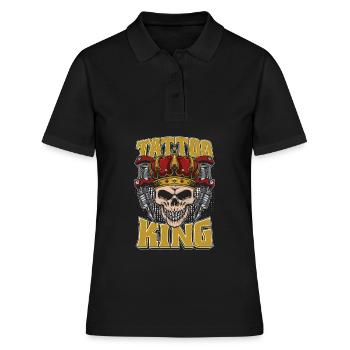 Tatoueur Tattoo Tattoo King - Polo Femme - noir - Devant - Ailine (174cm)