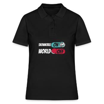 Schneemobil Motorschlitten - Frauen Polo Shirt - Schwarz - Vorne - Ailine (174cm)