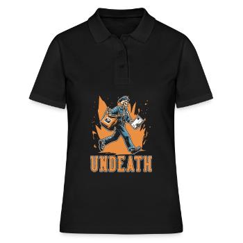 Postman Postman Squelette Mort-Vivant - Polo Femme - noir - Devant - Ailine (174cm)
