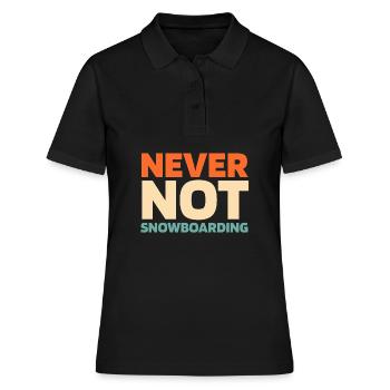 Snowboard Snowboarder - Frauen Polo Shirt - Schwarz - Vorne - Ailine (174cm)