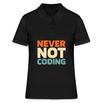 Développeur Codeur Programmeur - Polo Femme - noir - Devant - Ailine (174cm)