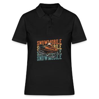 Schneemobil Motorschlitten - Frauen Polo Shirt - Schwarz - Vorne - Ailine (174cm)