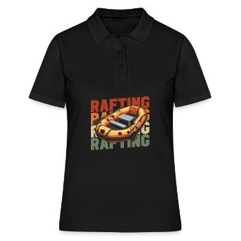 Rafting - Frauen Polo Shirt - Schwarz - Vorne - Ailine (174cm)