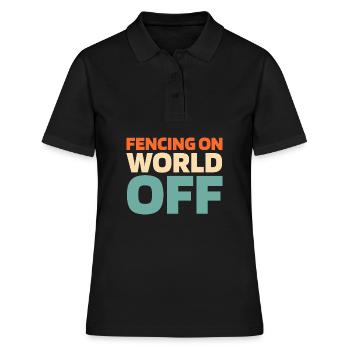 Fechten Fechter Fencing On World Off - Women's Polo Shirt - black - Front - Ailine (174cm)