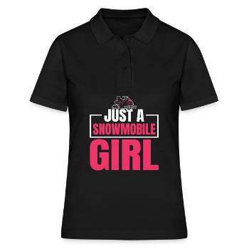 Schneemobil Motorschlitten - Frauen Polo Shirt - Schwarz - Vorne - Ailine (174cm)
