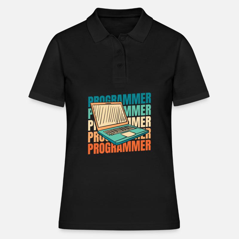 Entwickler Coder Programmierer - Frauen Polo Shirt - Schwarz