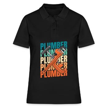 Plombier Plombier - Polo Femme - noir - Devant - Ailine (174cm)