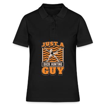 Ente Jagd Entenjagd Just A Duck Hunting Guy - Frauen Polo Shirt - Schwarz - Vorne - Ailine (174cm)