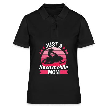 Schneemobil Motorschlitten Mutter - Frauen Polo Shirt - Schwarz - Vorne - Ailine (174cm)