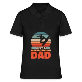 Wakeboard Wakeboarder Vater - Frauen Polo Shirt - Schwarz - Vorne - Ailine (174cm)