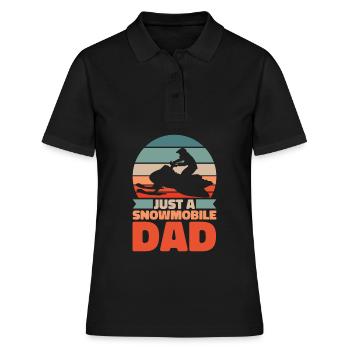 Schneemobil Motorschlitten Vater - Frauen Polo Shirt - Schwarz - Vorne - Ailine (174cm)