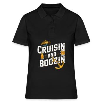 Kreuzfahrt - Frauen Polo Shirt - Schwarz - Vorne - Ailine (174cm)