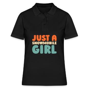 Schneemobil Motorschlitten - Frauen Polo Shirt - Schwarz - Vorne - Ailine (174cm)