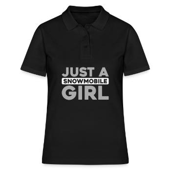 Schneemobil Motorschlitten - Frauen Polo Shirt - Schwarz - Vorne - Ailine (174cm)