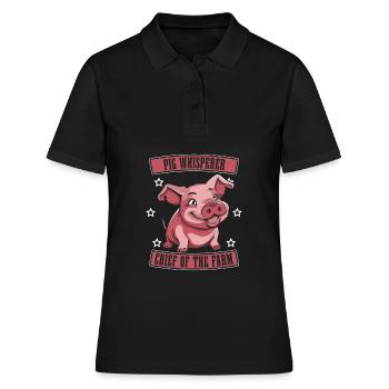 Éleveur de porcs Chef de la ferme - Polo Femme - noir - Devant - Ailine (174cm)