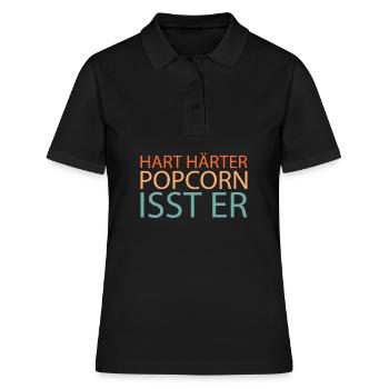 Popcorn - Frauen Polo Shirt - Schwarz - Vorne - Ailine (174cm)