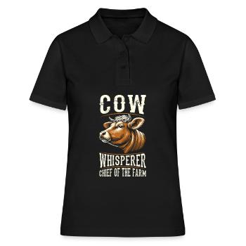 Cow farmer, dairy farmer, head of the farm - Women's Polo Shirt - black - Front - Ailine (174cm)