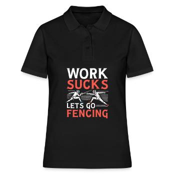 Fechten Fechter - Frauen Polo Shirt - Schwarz - Vorne - Ailine (174cm)
