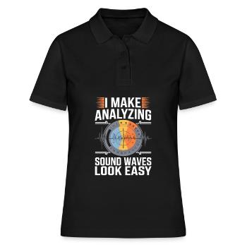 Analyseur audio - Polo Femme - noir - Devant - Ailine (174cm)