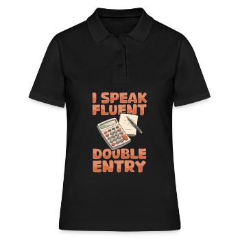 Buchhalter - Frauen Polo Shirt - Schwarz - Vorne - Ailine (174cm)