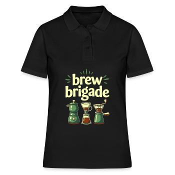 Barista Team - Frauen Polo Shirt - Schwarz - Vorne - Ailine (174cm)