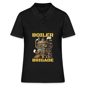 Boiler Operator Team - Women's Polo Shirt - black - Front - Ailine (174cm)