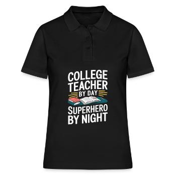 Professor - Women's Polo Shirt - black - Front - Ailine (174cm)