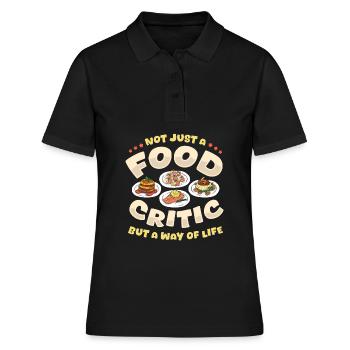 Critique gastronomique - Polo Femme - noir - Devant - Ailine (174cm)