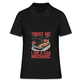 Kfz Mechaniker - Frauen Polo Shirt - Schwarz - Vorne - Ailine (174cm)