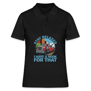 Abschleppdienst Abschlepper - Frauen Polo Shirt - Schwarz - Vorne - Ailine (174cm)