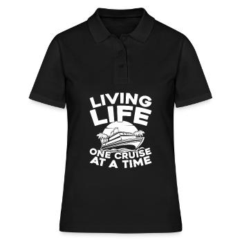 Kreuzfahrt - Frauen Polo Shirt - Schwarz - Vorne - Ailine (174cm)