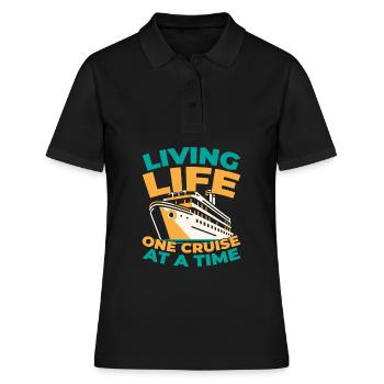 Kreuzfahrt - Frauen Polo Shirt - Schwarz - Vorne - Ailine (174cm)