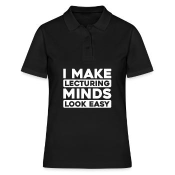 Professor - Women's Polo Shirt - black - Front - Ailine (174cm)