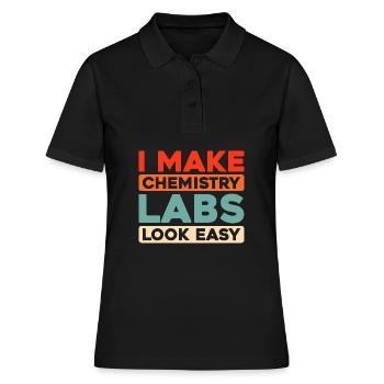 Assistant de laboratoire chimique - Polo Femme - noir - Devant - Ailine (174cm)