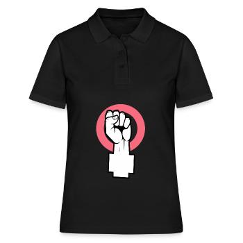 femmes révolutionnaires femmes power féministe - Polo Femme - noir - Devant - Ailine (174cm)