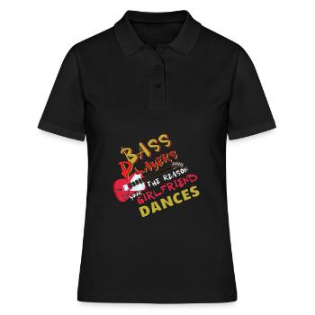 Basse musique basse - Polo Femme - noir - Devant - Ailine (174cm)