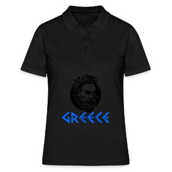 Grèce UE Europe Euro Cadeau - Polo Femme - noir - Devant - Ailine (174cm)