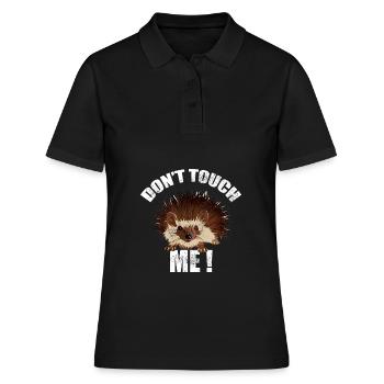 Igel Waldtier Tierfreund Geschenk - Frauen Polo Shirt - Schwarz - Vorne - Ailine (174cm)