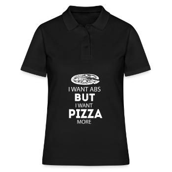 Pizza Italie Délicieux Nourriture Cadeau - Polo Femme - noir - Devant - Ailine (174cm)