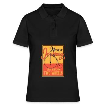 Mountain Bike Vélo Câble Sport Cadeau - Polo Femme - noir - Devant - Ailine (174cm)