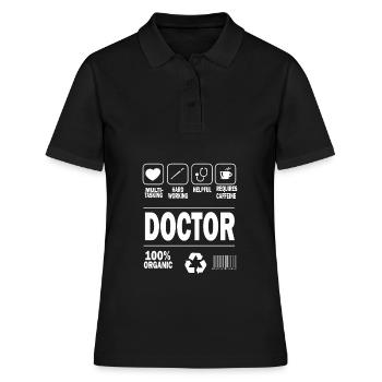 Médecin médecin chirurgien chirurgien cadeau - Polo Femme - noir - Devant - Ailine (174cm)