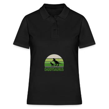 Fête des pères Papa Papa Papa Papa Papa Papa - Polo Femme - noir - Devant - Ailine (174cm)