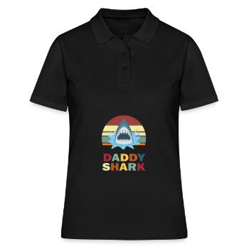Father's Day Daddy Daddy Daddy Daddy Daddy Shark - Women's Polo Shirt - black - Front - Ailine (174cm)