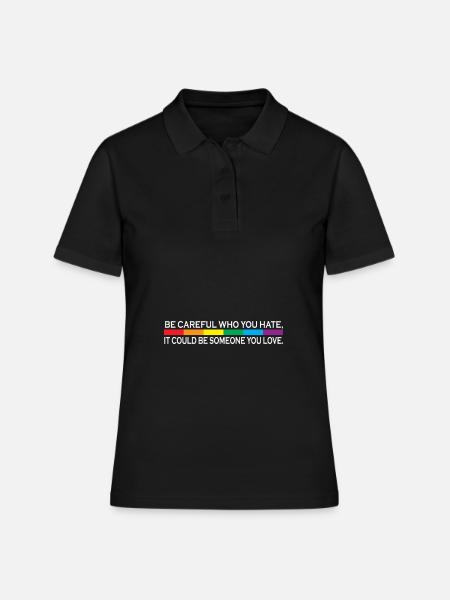Cadeau Gay Pride - Polo Femme - noir